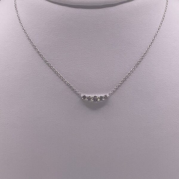 Graduated Diamond Smile Necklace