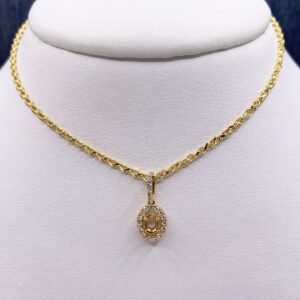 Oval Diamond Bail and Halo Mounting