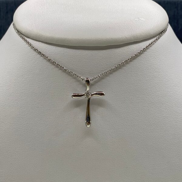 White Gold and Diamond Cross