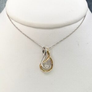 Two Tone and Diamond Necklace