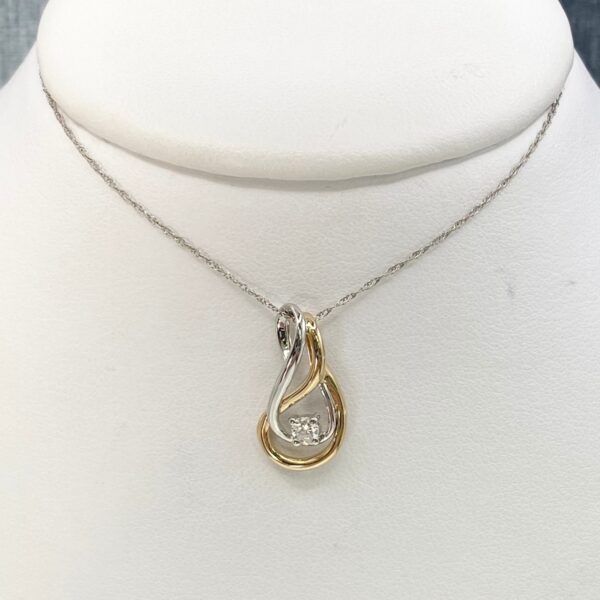 Two Tone and Diamond Necklace