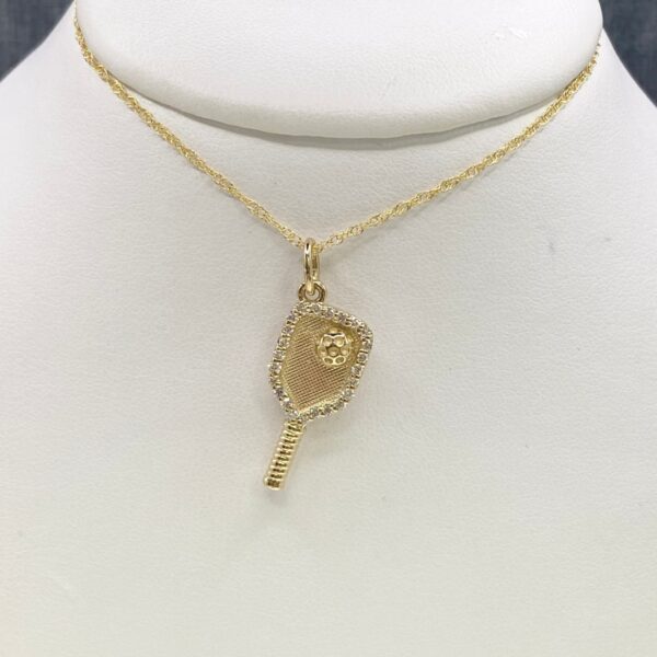 Diamond Pickleball Necklace