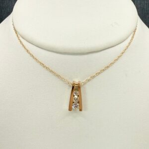 Diamond Necklace in Yellow Gold
