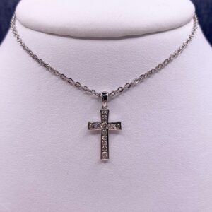 Diamond Cross in White Gold