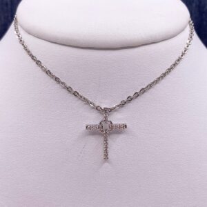 Diamond Cross Pendant with Negative Space