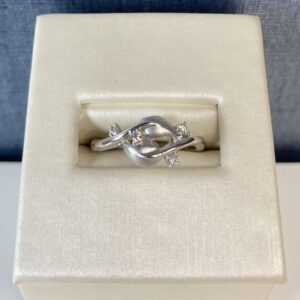 Diamond White Gold Floral Ring