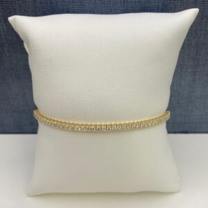 Diamond and Yellow Gold Tennis Bracelet