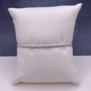 Diamond Bangle in White Gold