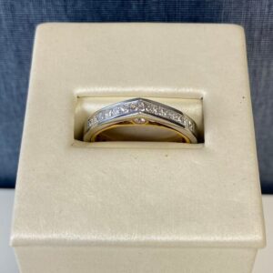 Two Tone Diamond Wedding Band