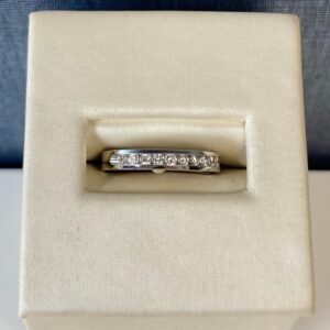 White Gold Channel Set Diamond Wedding Band