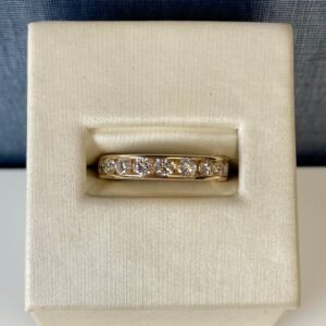 Yellow Gold Channel Set Diamond Wedding Ring