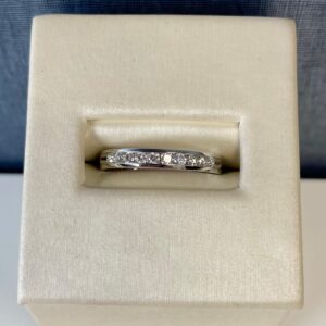 Channel Set Diamond Band in White Gold