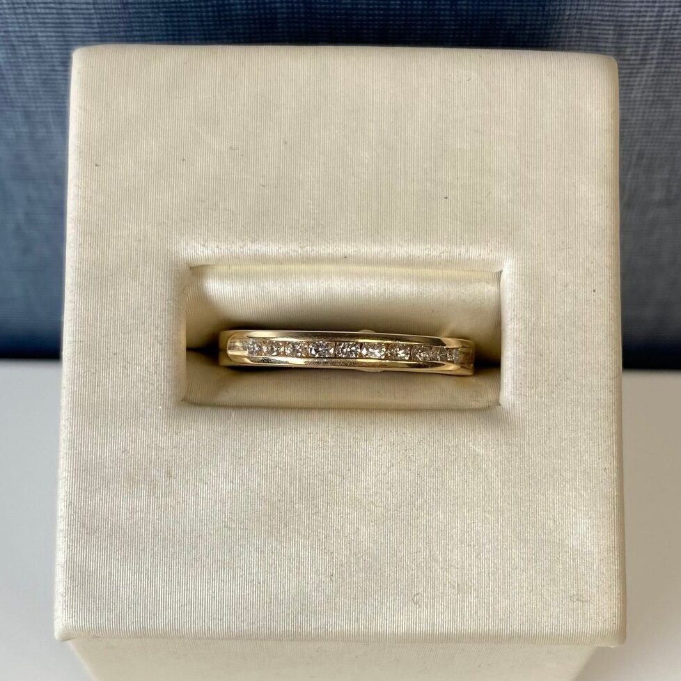 Yellow Gold Channel Set Diamond Wedding Ring