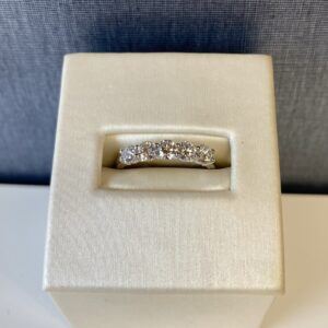 Five Diamond Ring in White Gold