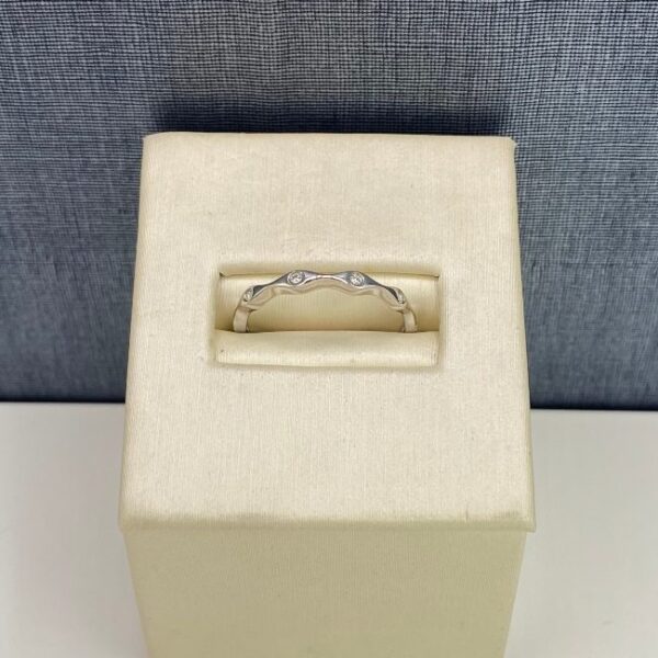 White Gold and Diamond Stackable