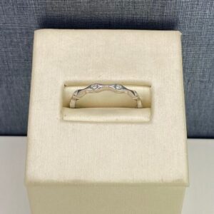 White Gold and Diamond Stackable