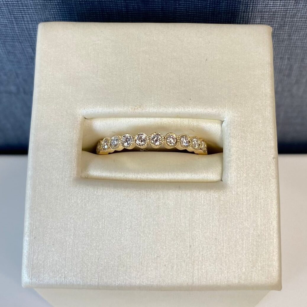Diamond Stackable Ring in Yellow Gold