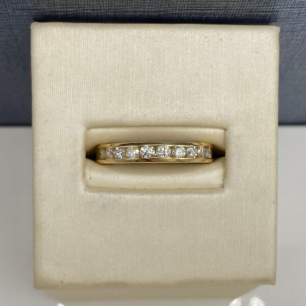 Yellow Gold and Diamond Anniversary Band