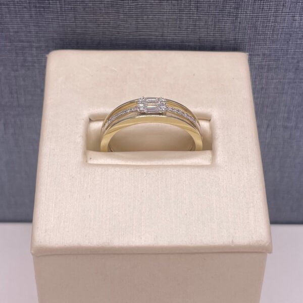 Two Tone and Diamond Three Ring Look