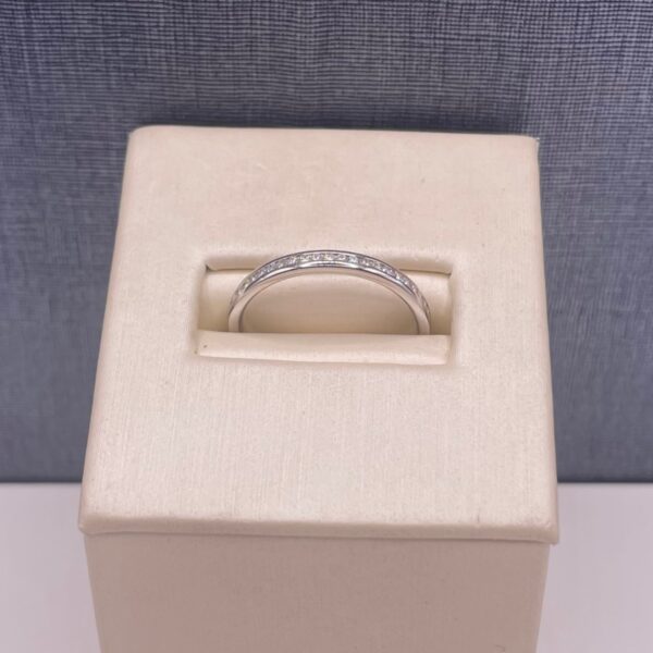White Gold and Diamond Channel Set Band