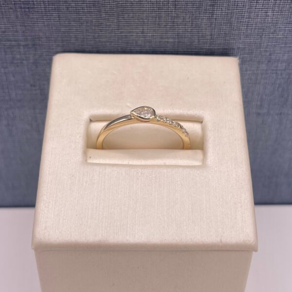 Yellow Gold and Diamond Stackable Fashion Ring