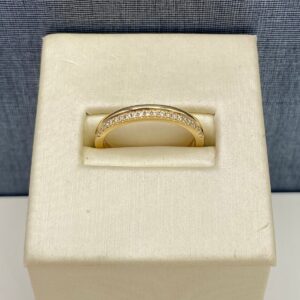 Yellow Gold and Diamond Stackable
