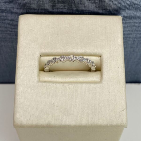 Diamond Stackable with Milgrain Detail