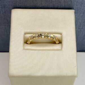 Yellow Gold and Diamond Stackable