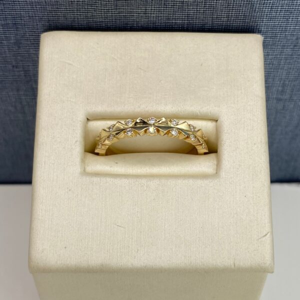 Yellow Gold and Diamond Stackable