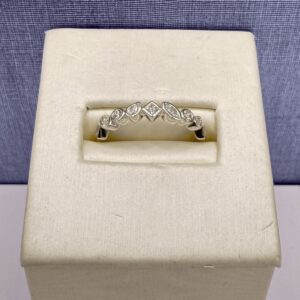 Asymmetrical Bezel Set Diamond Ring