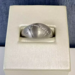 Sterling Silver and Diamond Ring