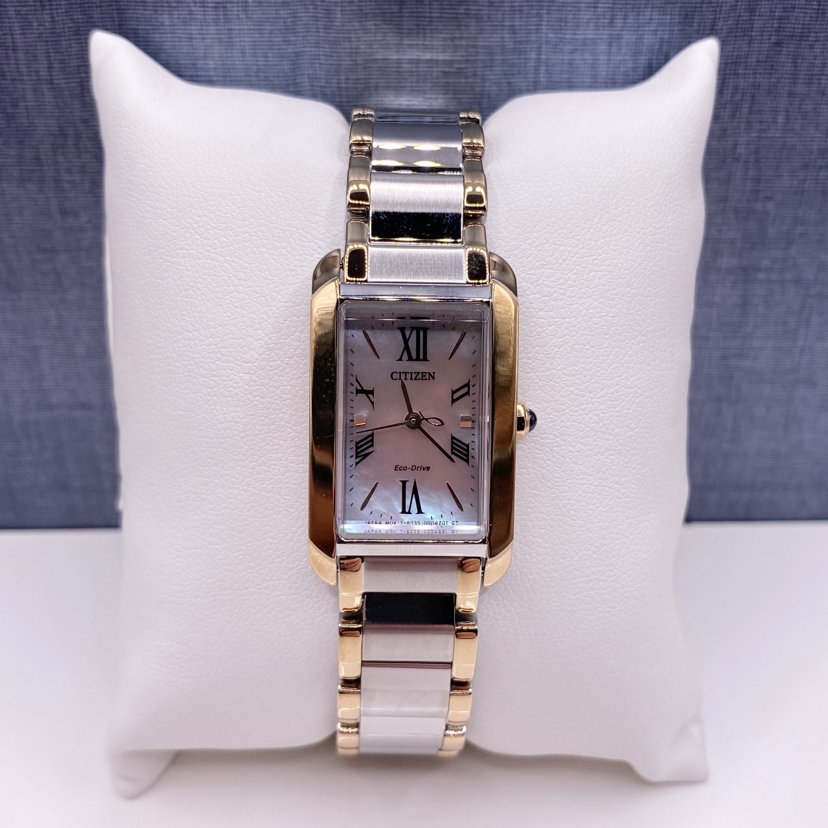 Two Tone Eco Drive with Mother of Pearl Face