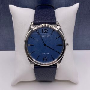 Blue and White Men's Citizen Eco Drive