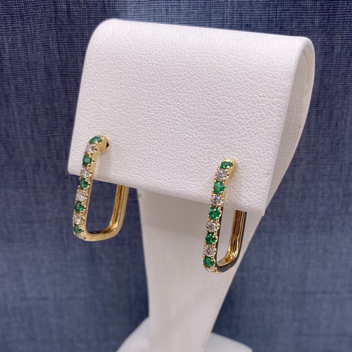 Emerald and Diamond Huggies