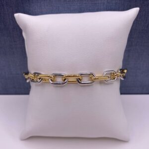 Two Tone Paperclip Bracelet