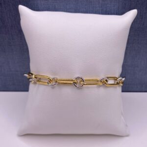 Two Tone Bracelet with Alternating Pattern