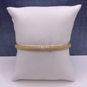 Crystal Bangle in Plated Sterling