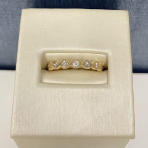 Diamond Stackable in Twisted 14k Yellow Gold