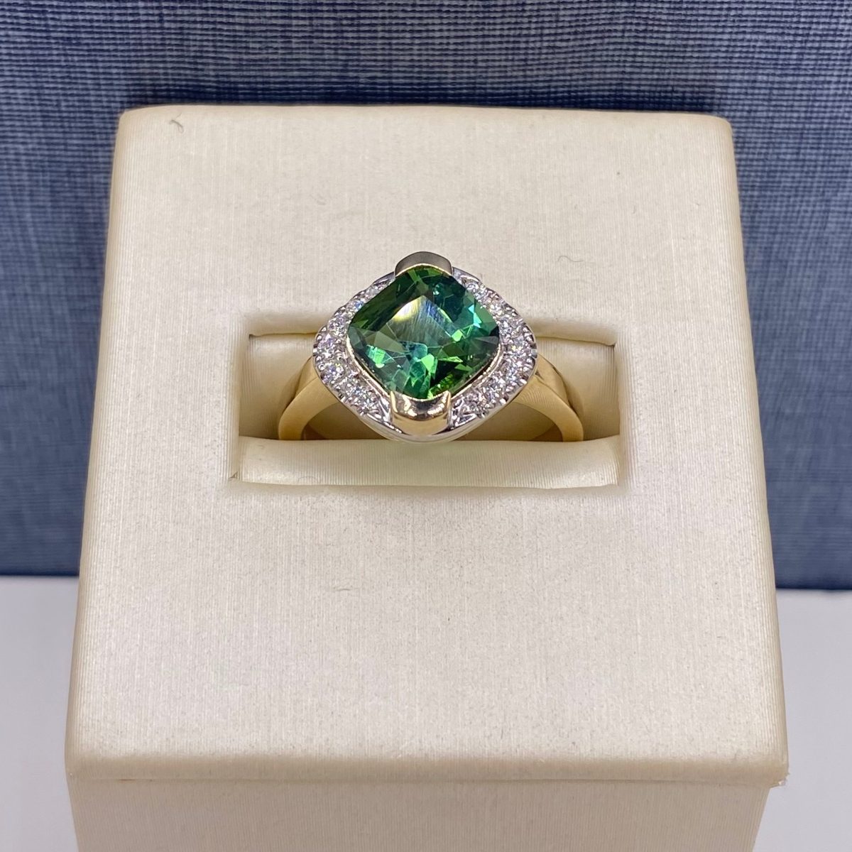 Cushion Cut Tourmaline Statement Ring