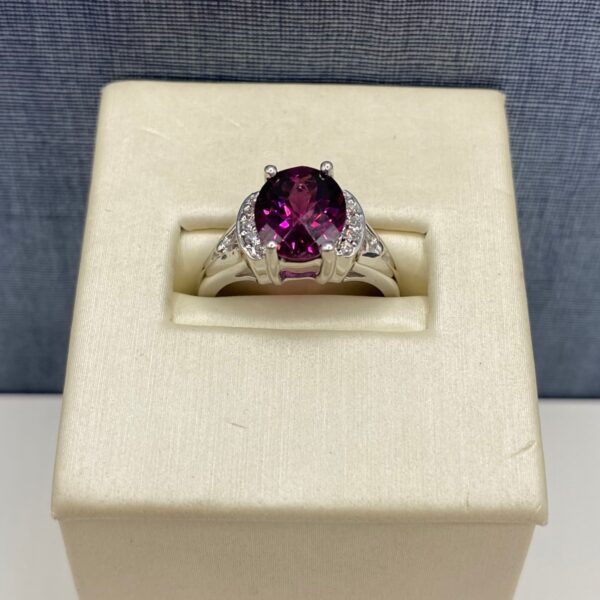 Garnet and Diamond Statement Ring