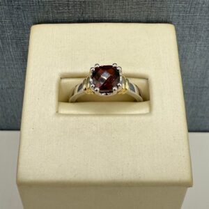 Two Tone Garnet Ring