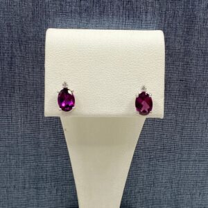 Garnet and Diamond Earrings