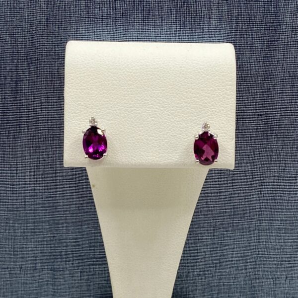 Garnet and Diamond Earrings
