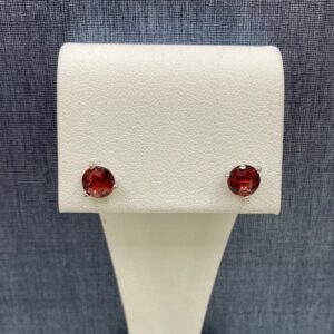 Garnet Solitaire Studs