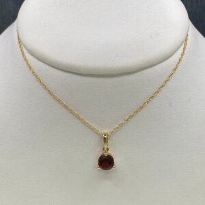 Garnet Solitaire Pendant