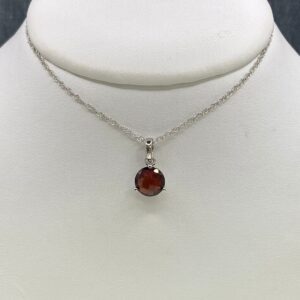 Garnet Solitaire Pendant