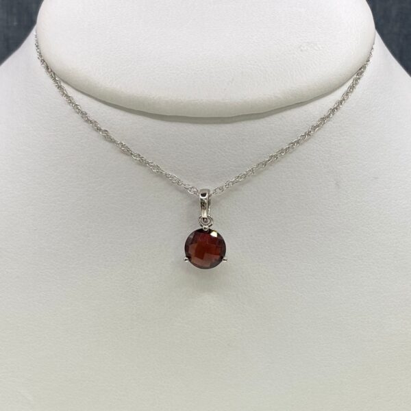 Garnet Solitaire Pendant