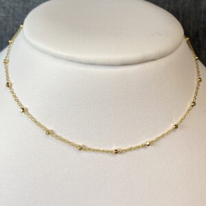 Yellow Gold Beaded Chain