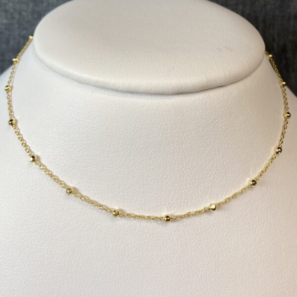 Yellow Gold Beaded Chain