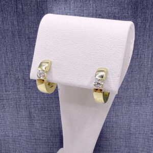 Diamond Huggies in Yellow Gold